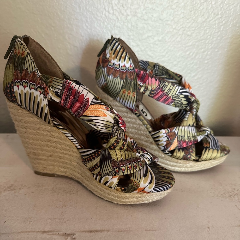 Cute and colorful wedge sandals